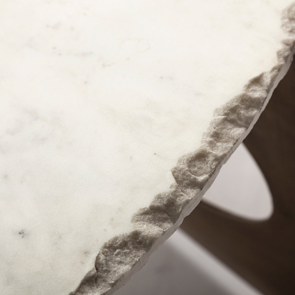 Mercana - Reinhold 49" Round White Marble Top Gold Metal Base Coffee Table - 68232-AB view 10