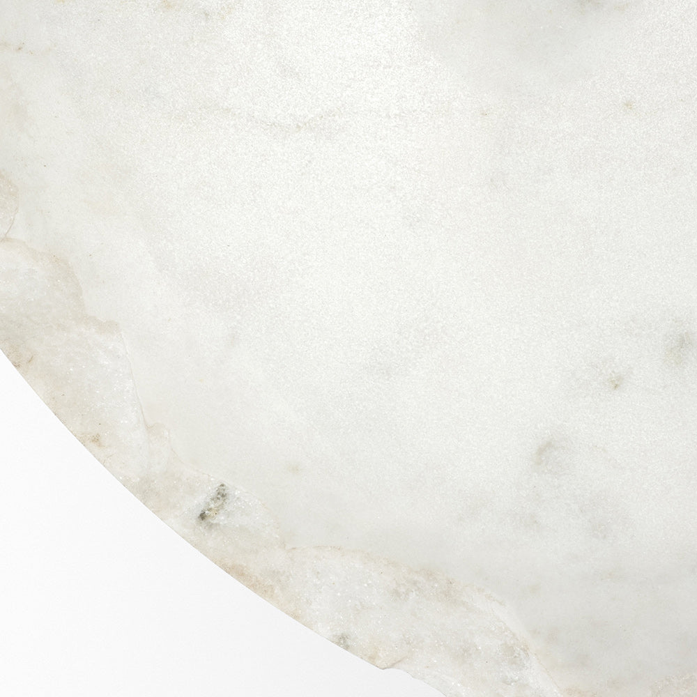 Mercana - Reinhold II 21L x 21W x 21H Round Live-Edge Marble Top and Gold Metal Base Side/End Table - 68233-AB view 9