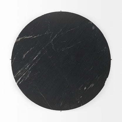 Mercana - Reinhold III Black Marble Top Iron Coffee Table - 69262-AB view 6