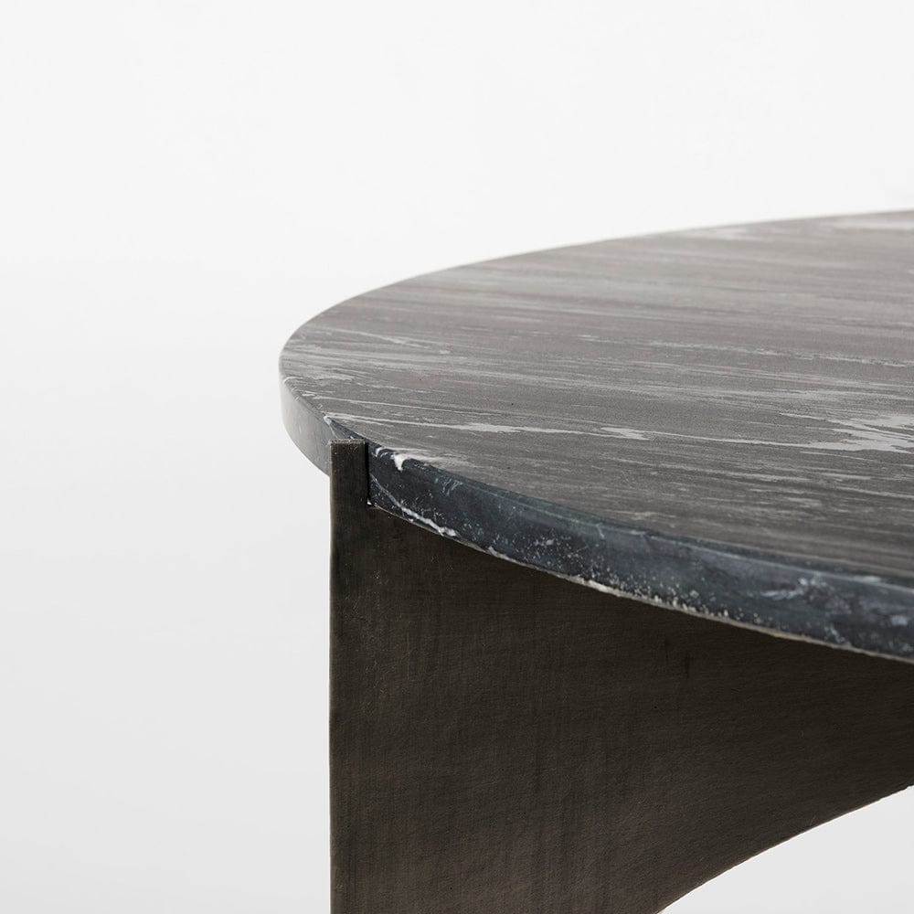 Mercana - Reinhold III Black Marble Top Iron Coffee Table - 69262-AB view 8