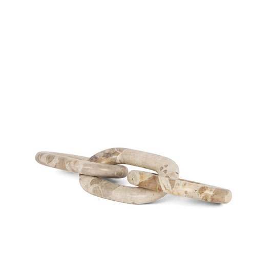 Mercana - Reinir Beige Marble Chain Link Decorative Object - 70706 view 1