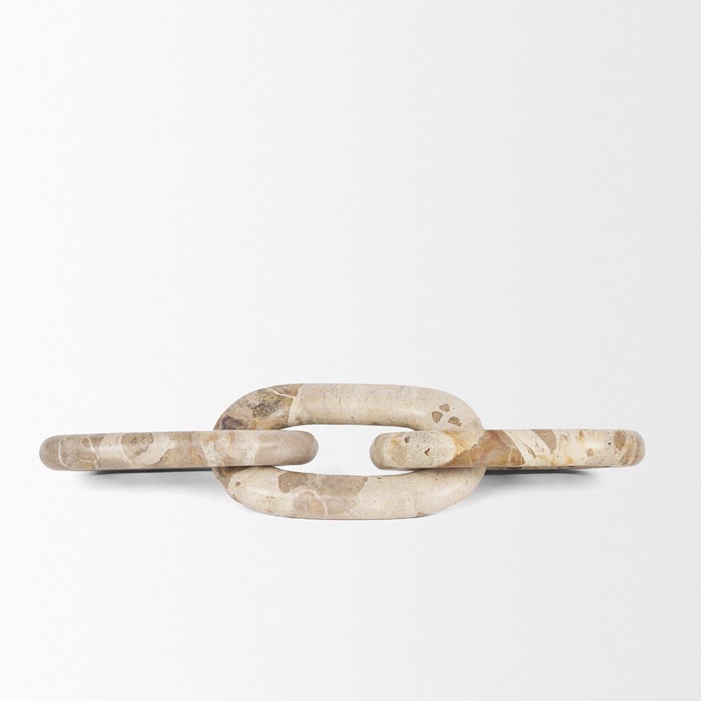 Mercana - Reinir Beige Marble Chain Link Decorative Object - 70706 view 2