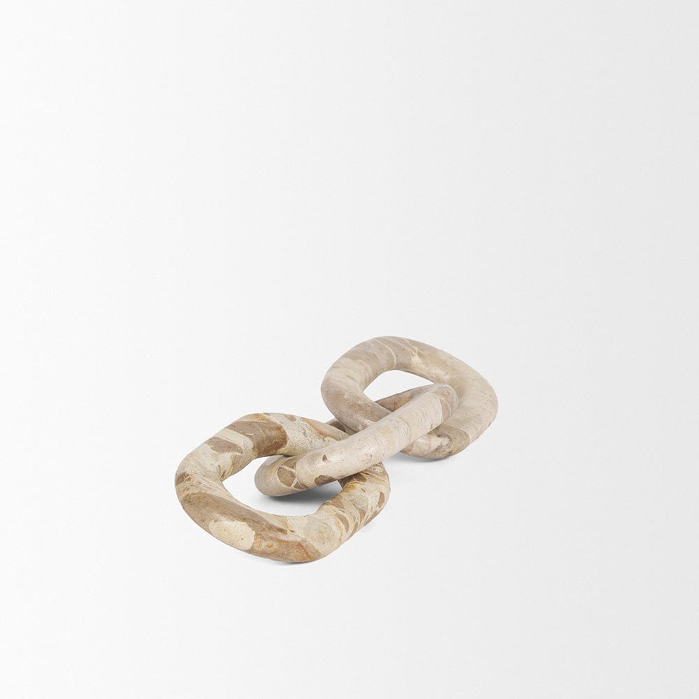 Mercana - Reinir Beige Marble Chain Link Decorative Object - 70706 view 4