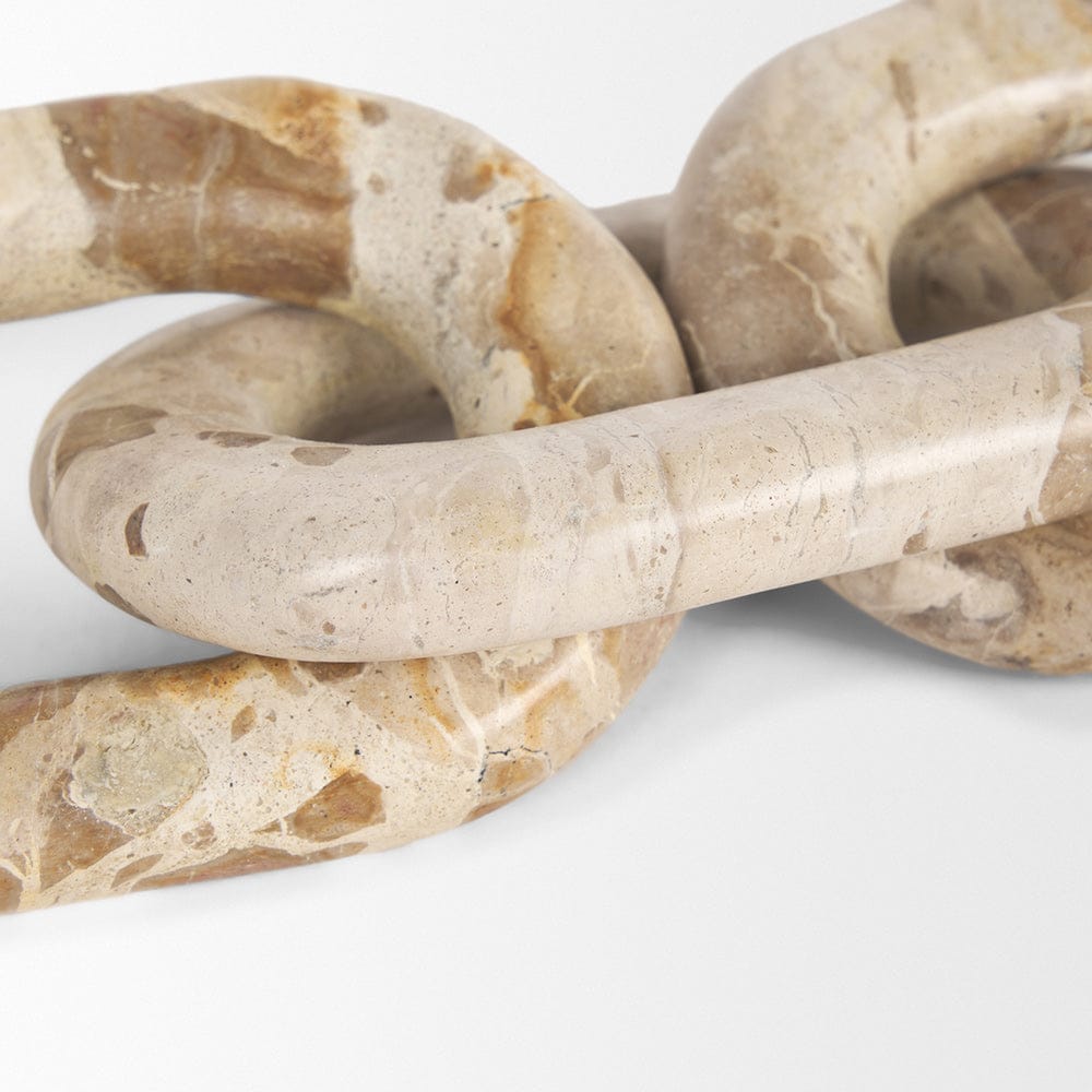 Mercana - Reinir Beige Marble Chain Link Decorative Object - 70706 view 6