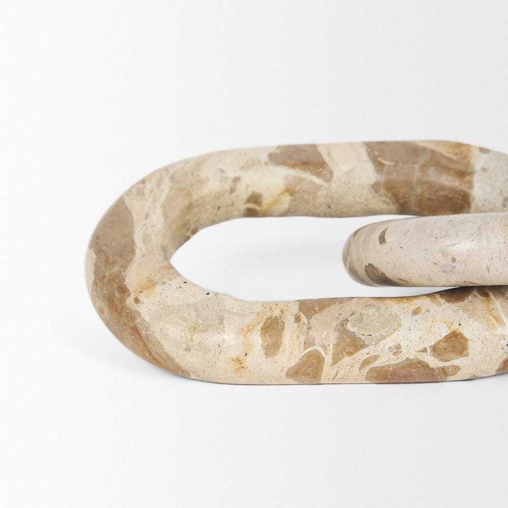 Mercana - Reinir Beige Marble Chain Link Decorative Object - 70706 view 7