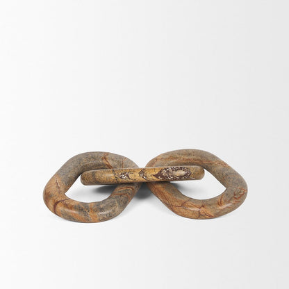Mercana - Reinir Red-Brown Marble Chain Link Decorative Object - 70705 view 5