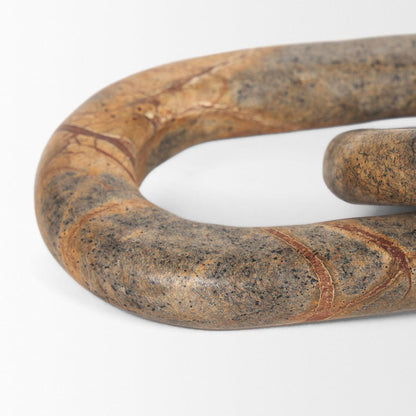Mercana - Reinir Red-Brown Marble Chain Link Decorative Object - 70705 view 7