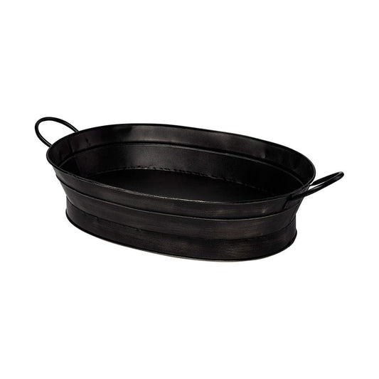 Mercana - Reno 20L x 14W Black Metal Vintage Inspired Basket - 68991 view 1