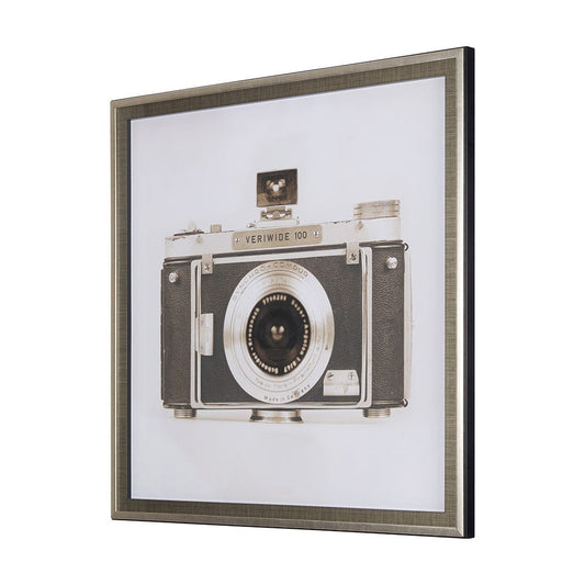 Mercana - Retro Camera I by Mercana Studio a Hand Embellished Textured Framed Art Print Matted under Glass - 14197 view 2