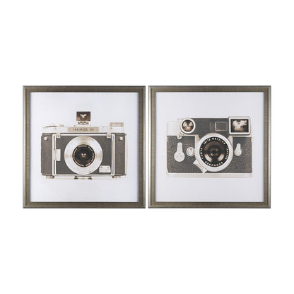 Mercana - Retro Camera I by Mercana Studio a Hand Embellished Textured Framed Art Print Matted under Glass - 14197 view 9