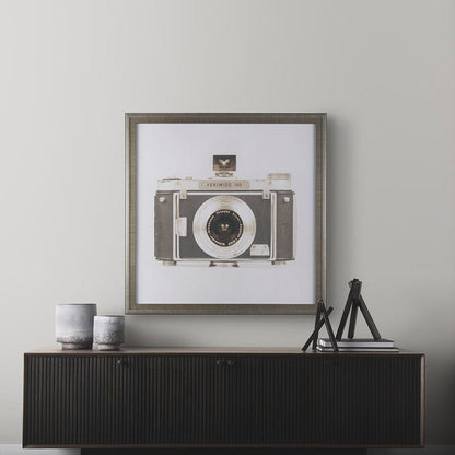 Mercana - Retro Camera I by Mercana Studio a Hand Embellished Textured Framed Art Print Matted under Glass - 14197 view 10