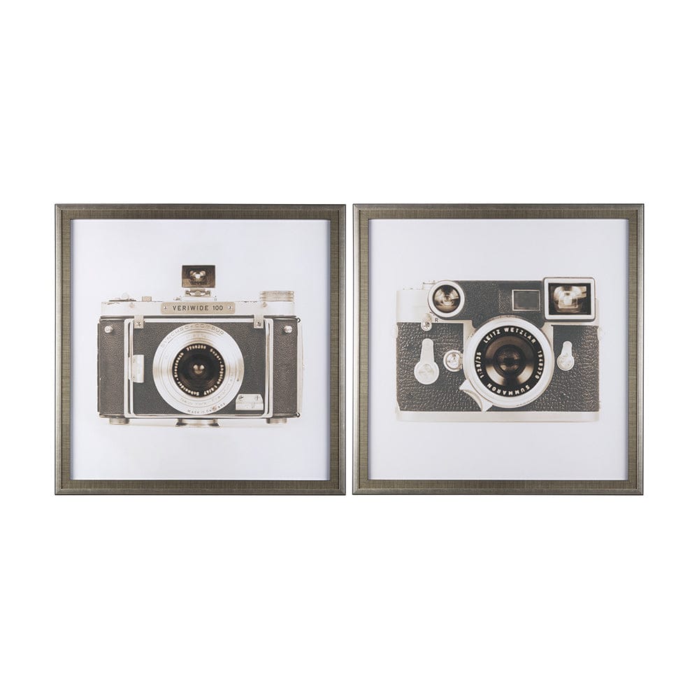 Mercana - Retro Camera II by Mercana Studio a Hand Embellished Textured Framed Art Print Matted under Glass - 14198 view 9
