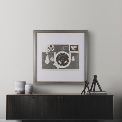 Mercana - Retro Camera II by Mercana Studio a Hand Embellished Textured Framed Art Print Matted under Glass - 14198 view 10