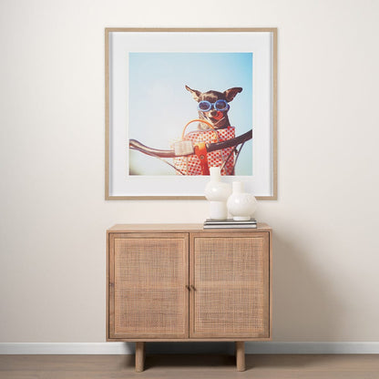 Mercana - Retro Chihuahua by THE Studio a Framed Art Print Matted under Glass - 15361 view 8