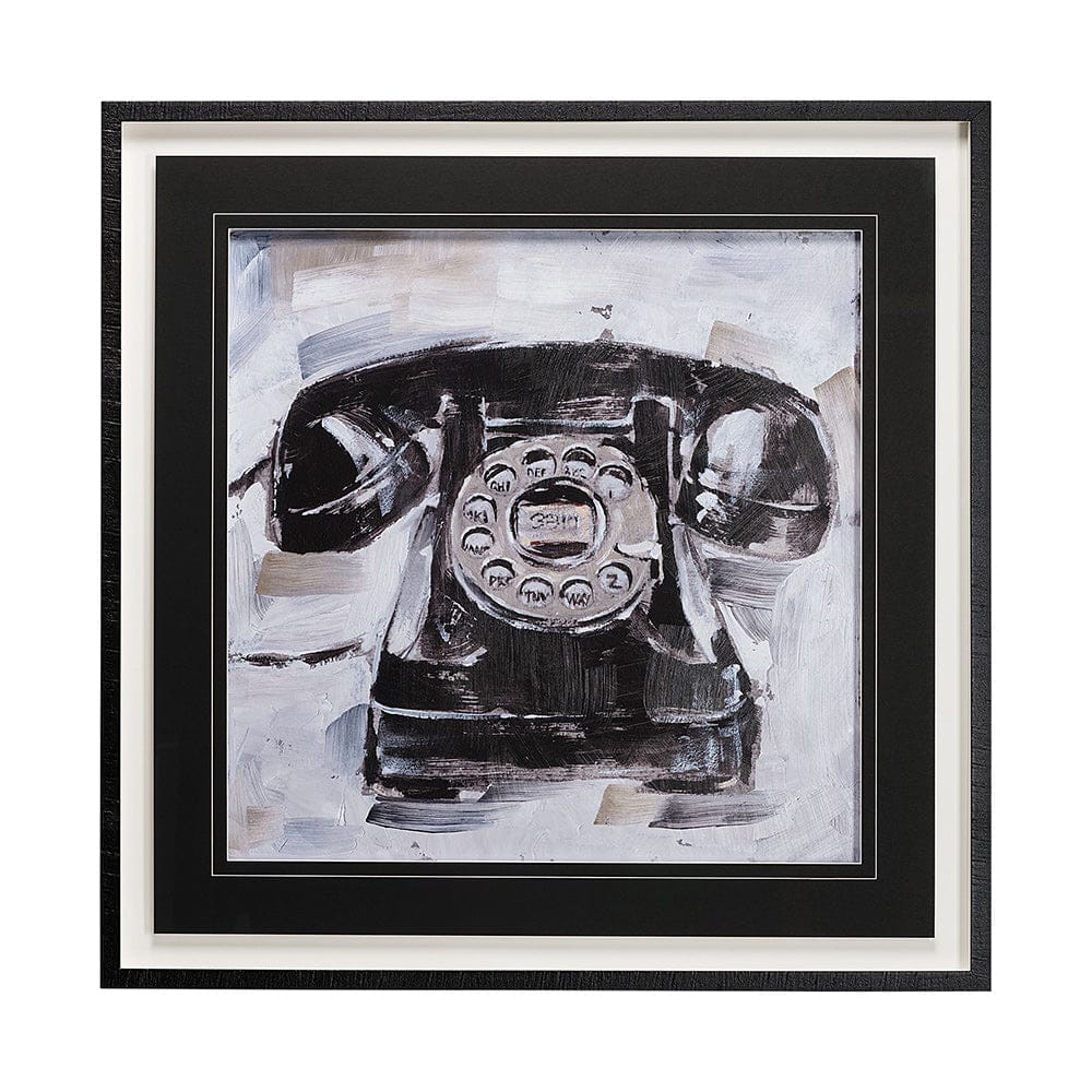 Mercana - Retro Phone I by Ethan Harper a Hand Embellished Textured Framed Art Print Matted under Glass - 13114 view 1