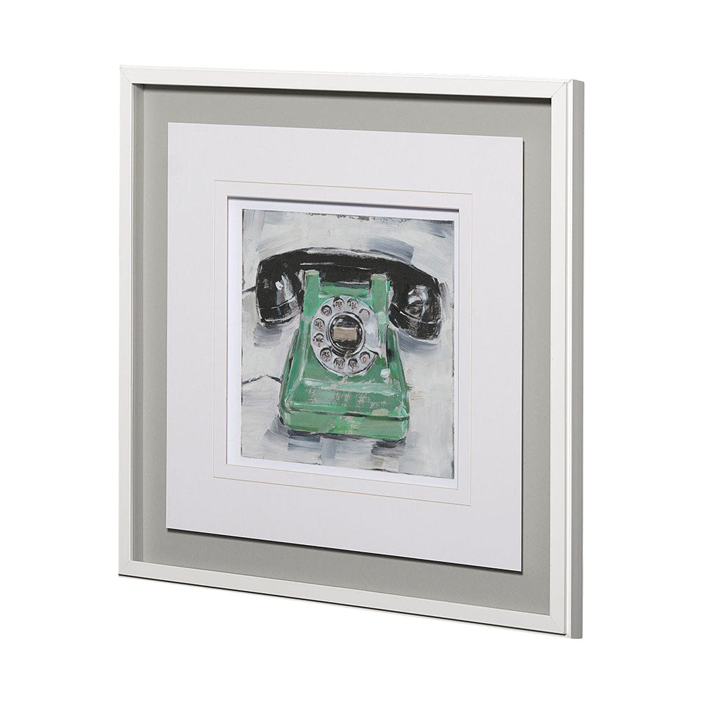Mercana - Retro Phone III by Ethan Harper a Framed Art Print Matted under Glass - 13122 view 2
