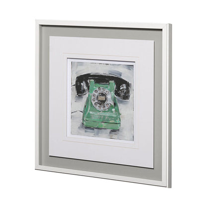 Mercana - Retro Phone III by Ethan Harper a Framed Art Print Matted under Glass - 13122 view 2