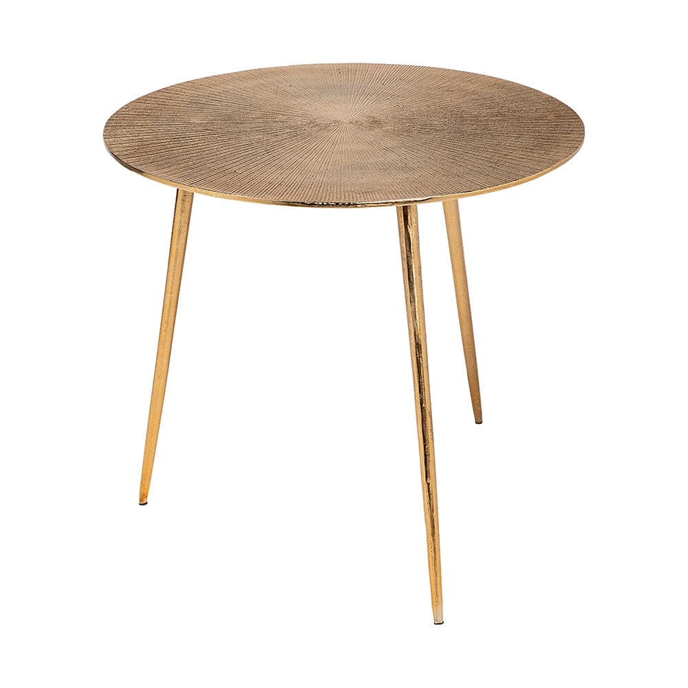 Mercana - Reva I Large 24L x 24W Gold Round Top Cast Aluminum Accent Table - 68771 view 1