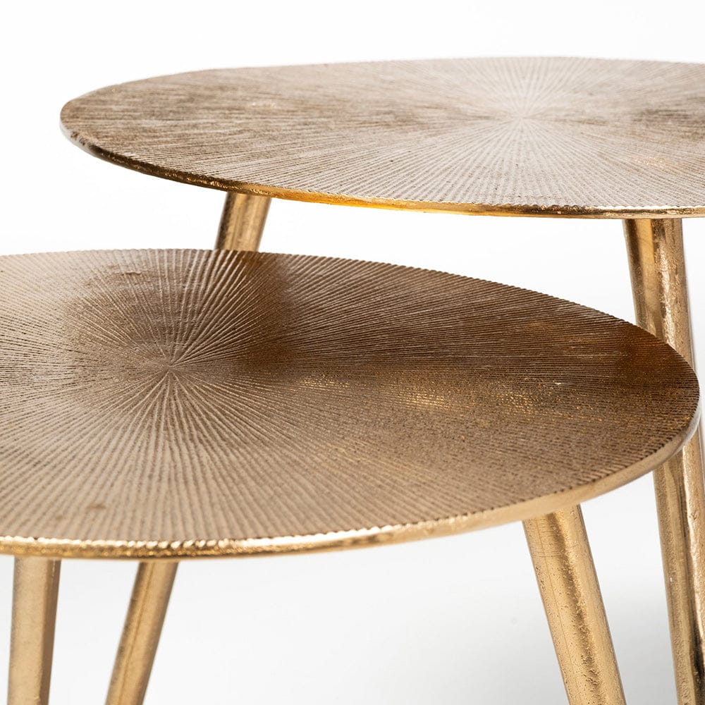 Mercana - Reva I Large 24L x 24W Gold Round Top Cast Aluminum Accent Table - 68771 view 8