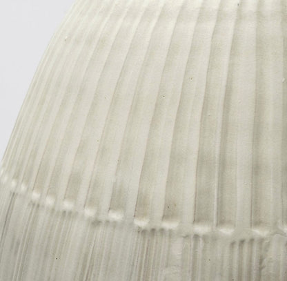 Mercana - Reyan Large 28.5" Pearl White Ceramic Striped Vase - 69045 view 7
