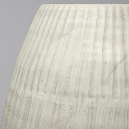 Mercana - Reyan Small Pearl White Ceramic Striped Vase - 69044 view 7