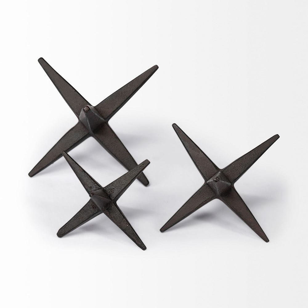 Mercana - Rhea Brown Cast Iron Small, Medium & Large Jacks (Set of 3) - 68650 view 2