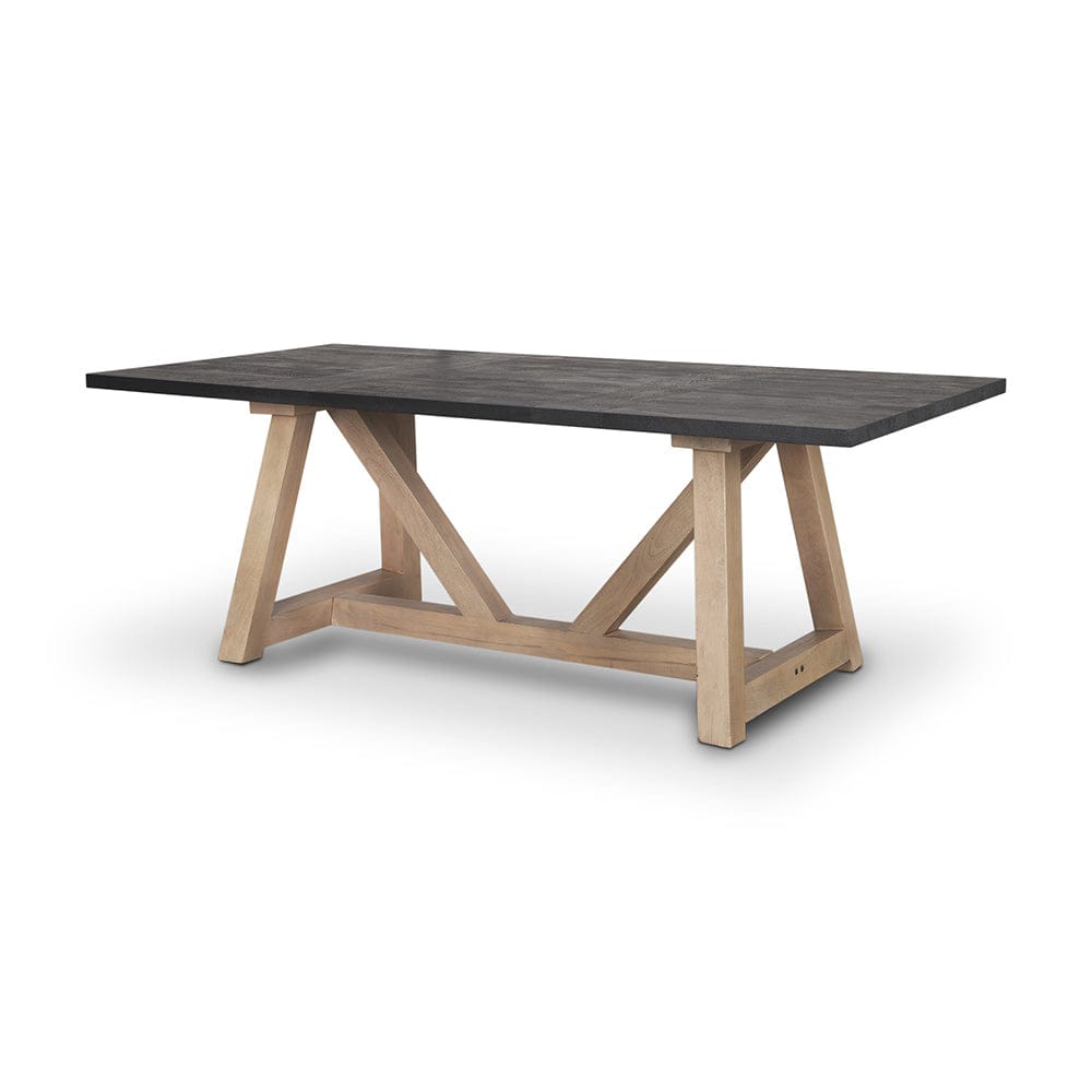 Mercana - Rialto Rectangular Two-Tone Black and Brown Solid Wood Dining Table 84" - 70557-AB view 1
