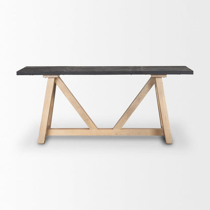 Mercana - Rialto Two-Toned Black and Brown Wood Angular Leg Console Table - 70556 view 2