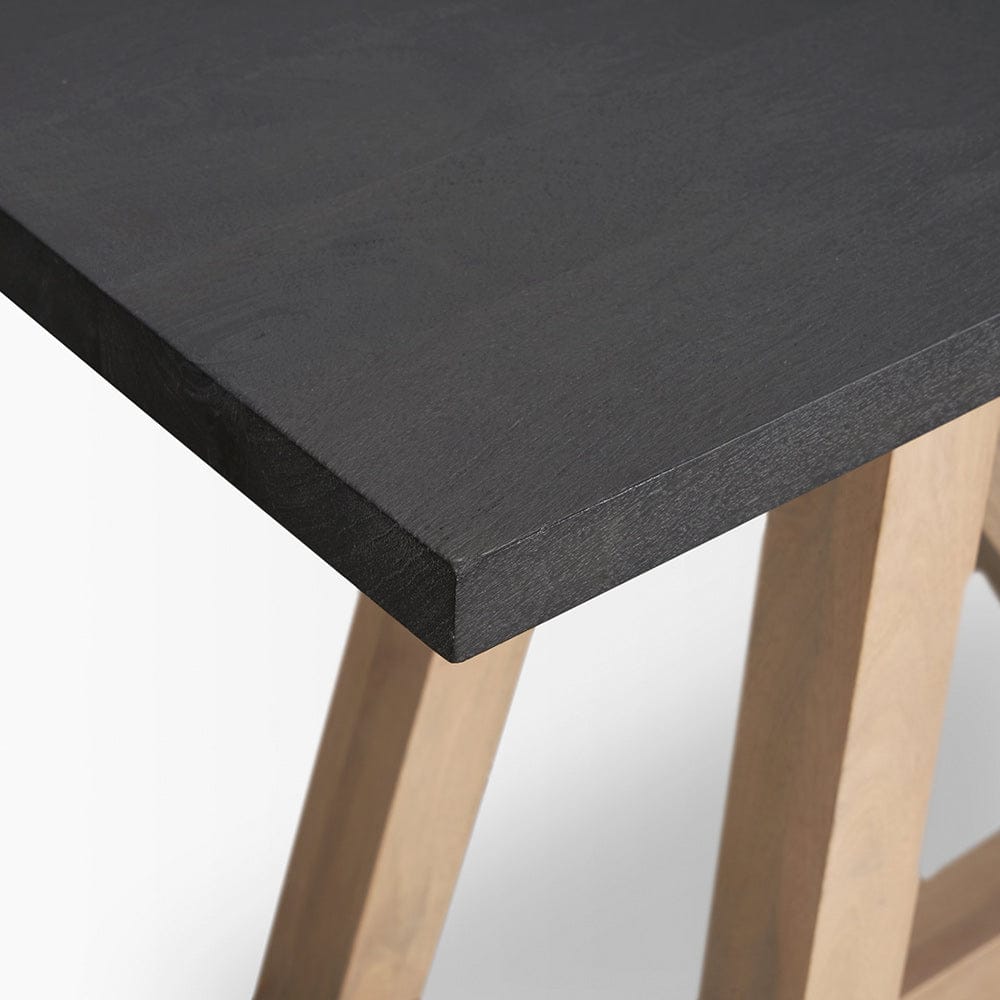 Mercana - Rialto Two-Toned Black and Brown Wood Angular Leg Console Table - 70556 view 5