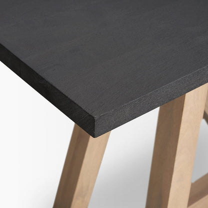 Mercana - Rialto Two-Toned Black and Brown Wood Angular Leg Console Table - 70556 view 5
