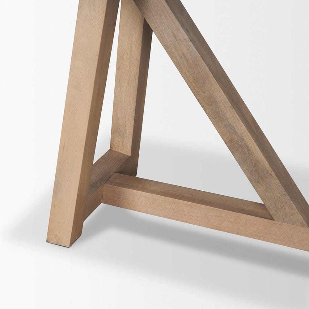 Mercana - Rialto Two-Toned Black and Brown Wood Angular Leg Console Table - 70556 view 6