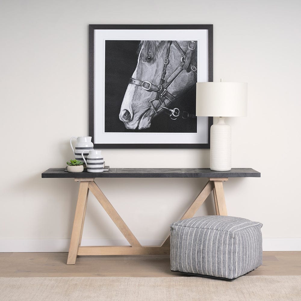 Mercana - Rialto Two-Toned Black and Brown Wood Angular Leg Console Table - 70556 view 8