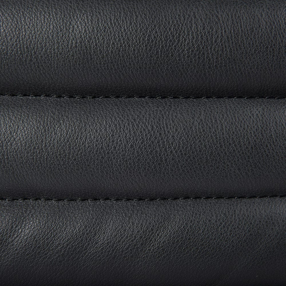 Mercana - Ricciardo Black Leather Wrapped Three Seater Sofa 82.5L x 38.5W x 26.5H - 70794 view 10