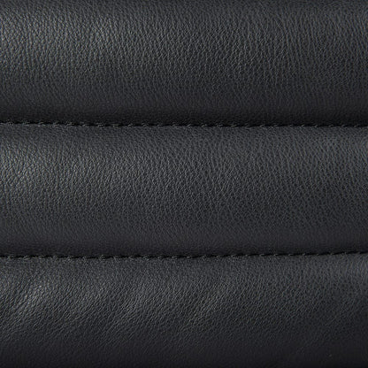 Mercana - Ricciardo Black Leather Wrapped Three Seater Sofa 82.5L x 38.5W x 26.5H - 70794 view 10
