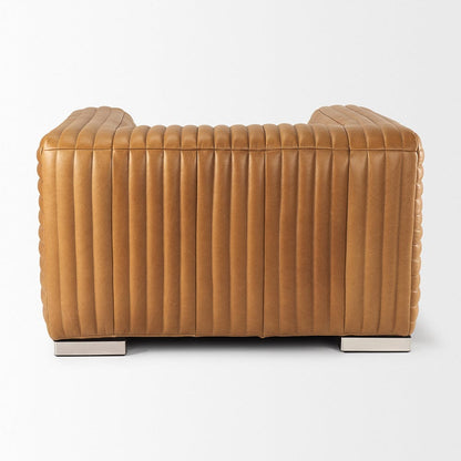 Mercana - Ricciardo Cognac Leather Upholstered Arm Chair - 70189 view 4