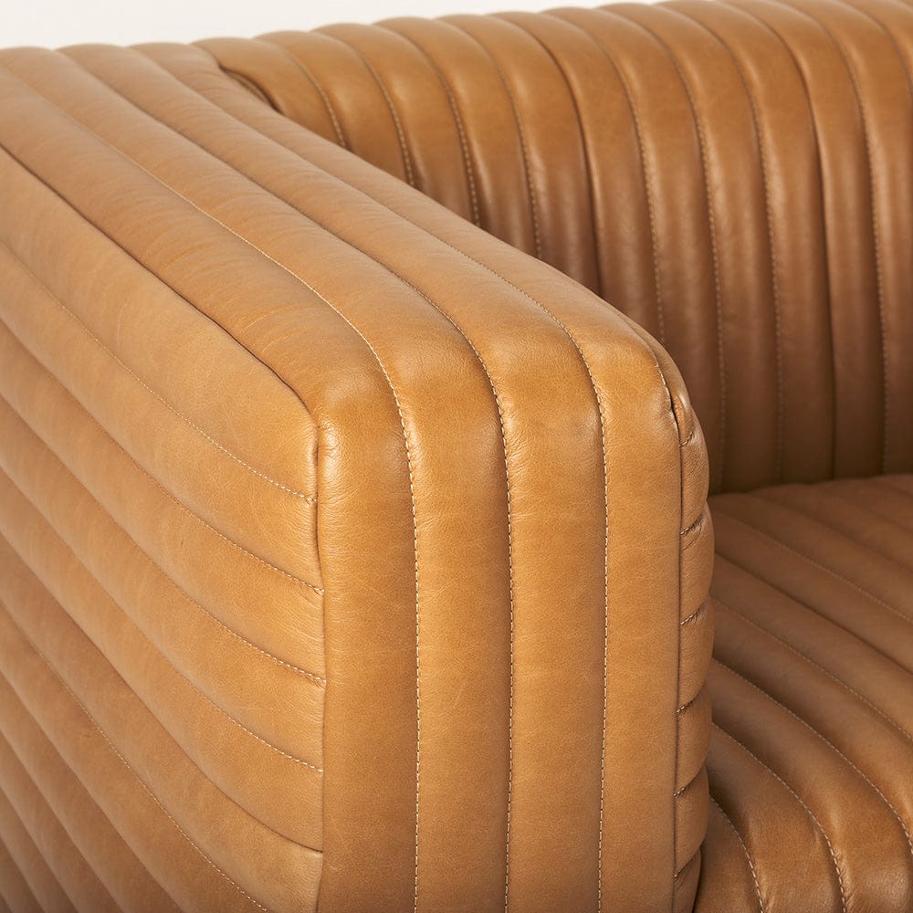 Mercana - Ricciardo Cognac Leather Upholstered Arm Chair - 70189 view 8