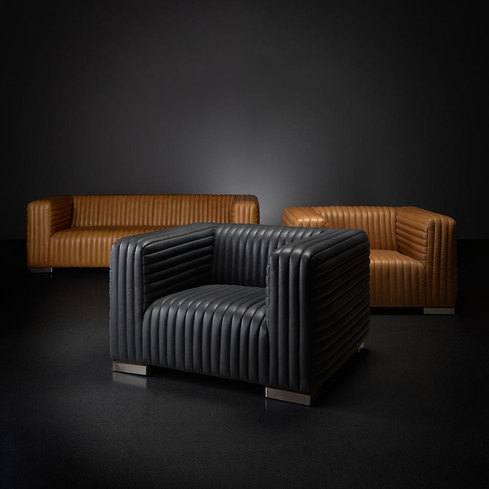 Mercana - Ricciardo Cognac Leather Upholstered Arm Chair - 70189 view 10