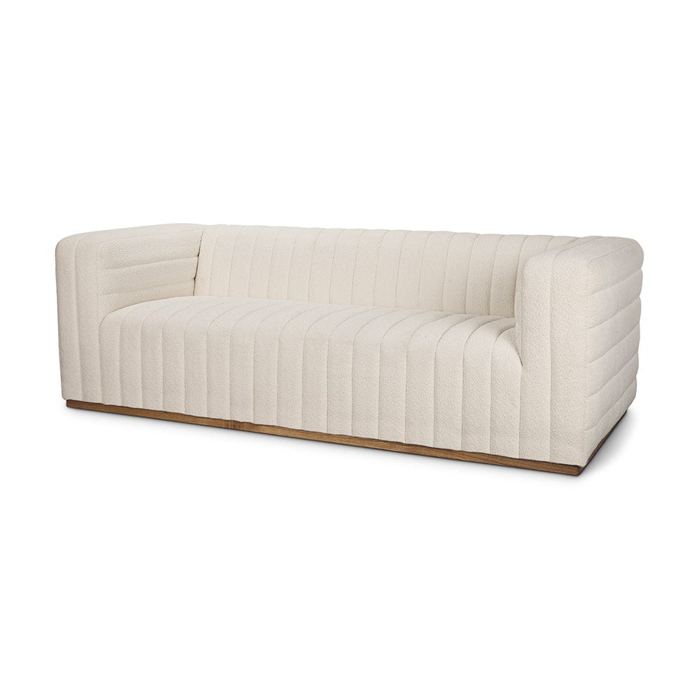 Mercana - Ricciardo Cream Boucle 3-Seater Sofa - 70191 view 1