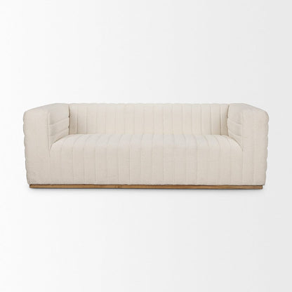 Mercana - Ricciardo Cream Boucle 3-Seater Sofa - 70191 view 2