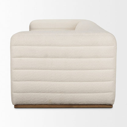 Mercana - Ricciardo Cream Boucle 3-Seater Sofa - 70191 view 3