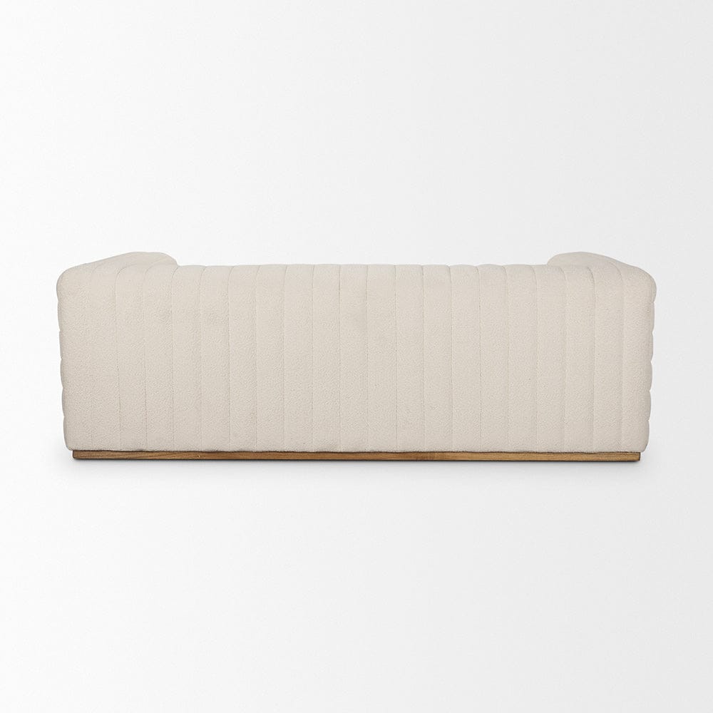 Mercana - Ricciardo Cream Boucle 3-Seater Sofa - 70191 view 4