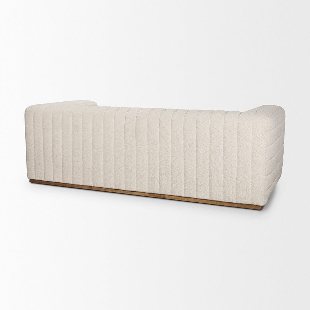 Mercana - Ricciardo Cream Boucle 3-Seater Sofa - 70191 view 5