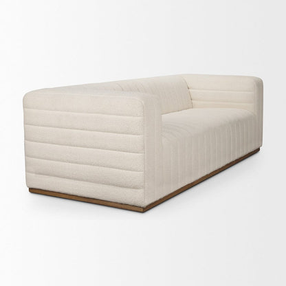 Mercana - Ricciardo Cream Boucle 3-Seater Sofa - 70191 view 6