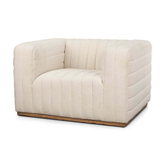 Mercana - Ricciardo Cream Boucle Upholstered Arm Chair - 70192 view 1