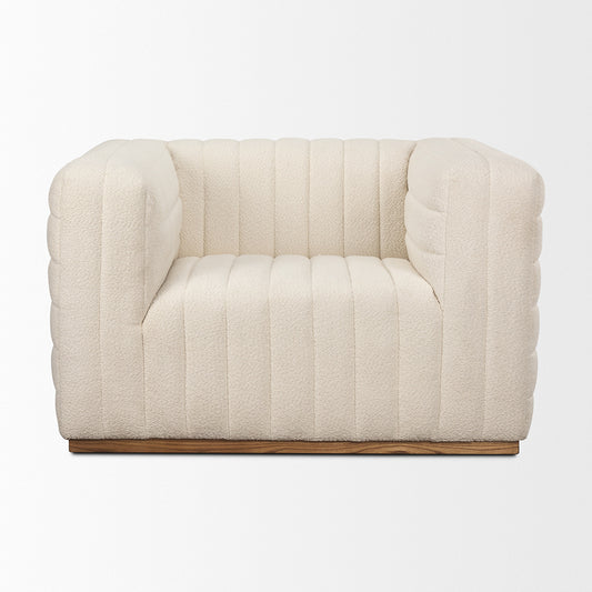 Mercana - Ricciardo Cream Boucle Upholstered Arm Chair - 70192 view 2