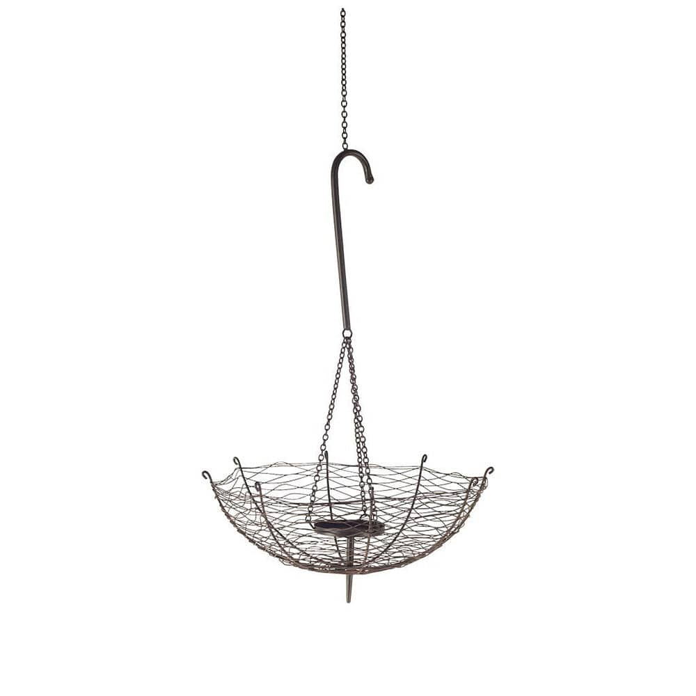 Mercana - Rihanna II Medium Black Metal Umbrella Candle Holder Lantern - 67041_CLOSEOUT view 1