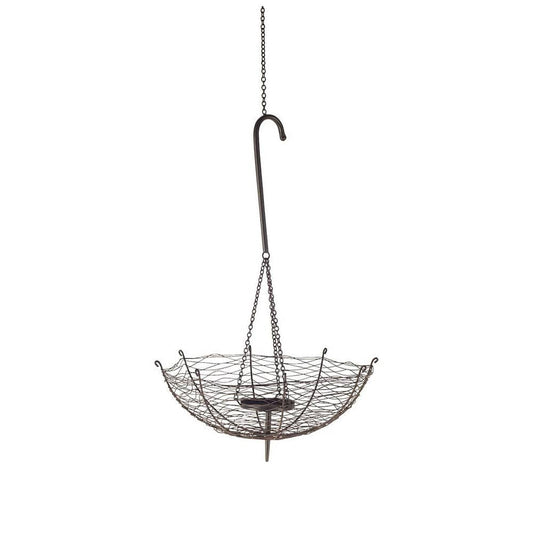 Mercana - Rihanna II Medium Black Metal Umbrella Candle Holder Lantern - 67041_CLOSEOUT view 1