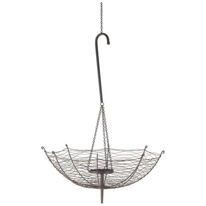 Mercana - Rihanna III Large Black Metal Umbrella Candle Holder Lantern - 67042_CLOSEOUT view 1