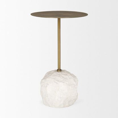 Mercana - Rini Gold Metal and White Marble Accent Table - 70734-AB view 3