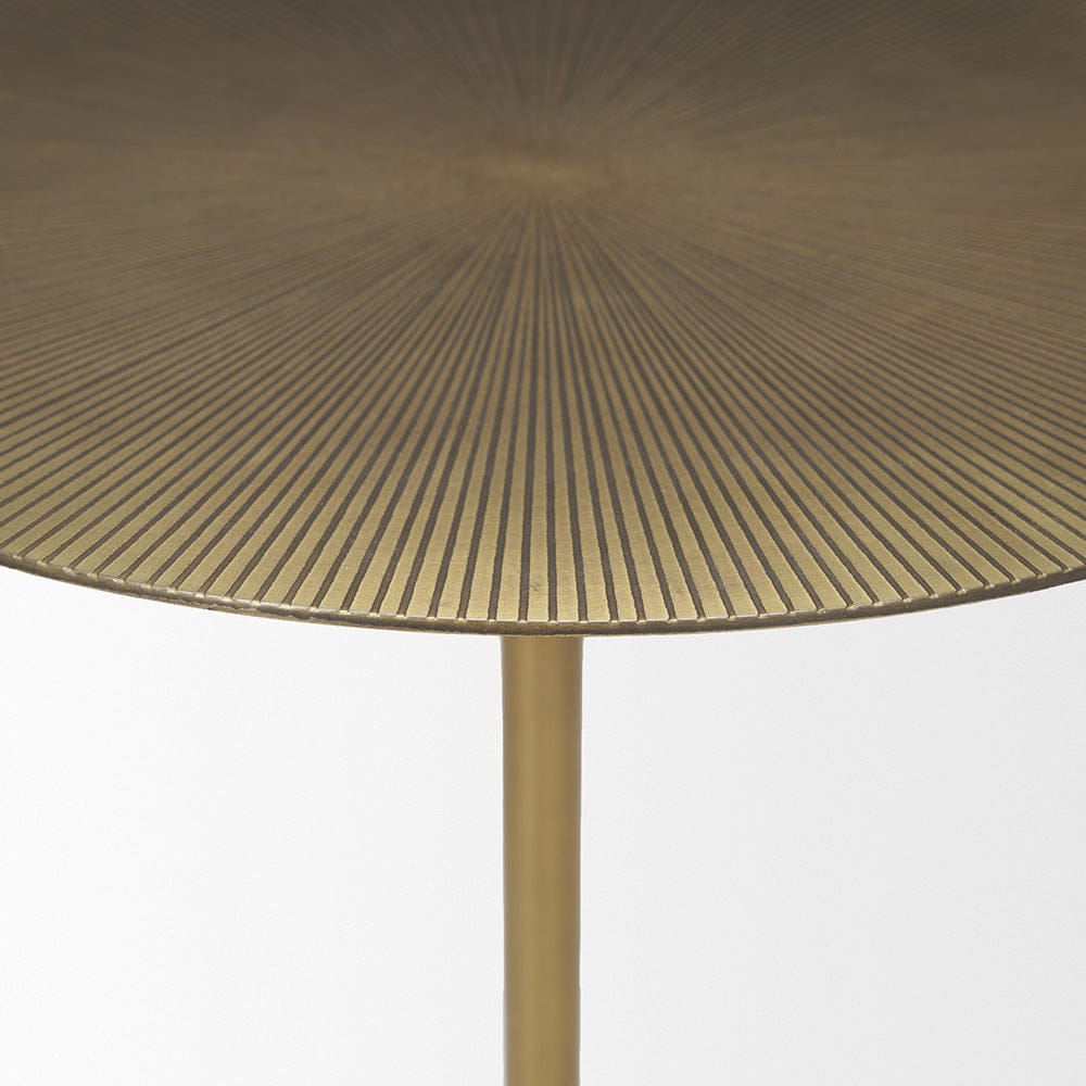 Mercana - Rini Gold Metal and White Marble Accent Table - 70734-AB view 4